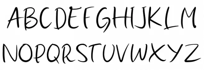 Byxon Regular Caratteri MAIUSCOLE