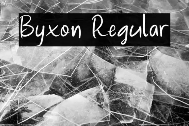 Byxon Regular Caratteri examples