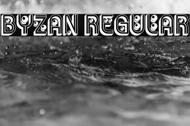 Byzan Regular Font examples