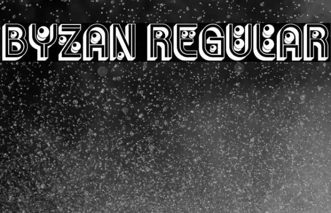 Byzan Regular Font examples