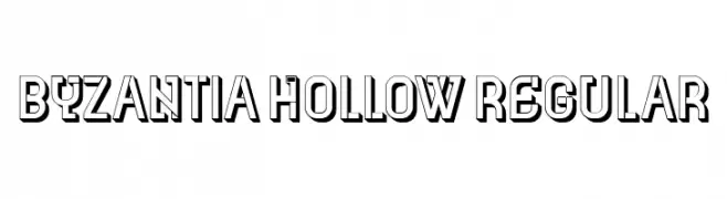 Byzantia Hollow Regular  免费字体下载
