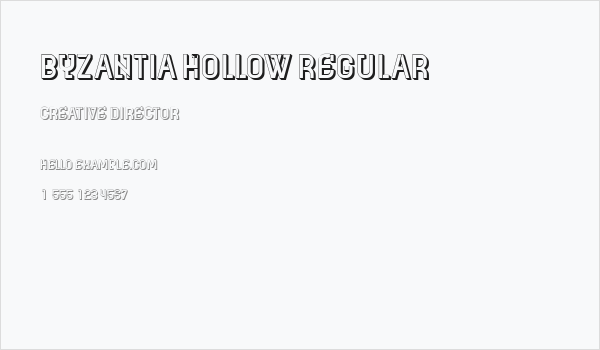 Byzantia Hollow Regular Business Card