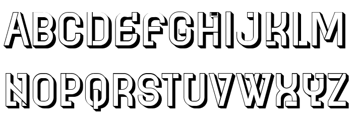 Byzantia Hollow Regular Font LOWERCASE