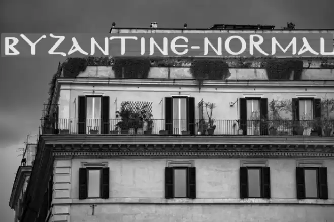 Byzantine-Normal फ़ॉन्ट examples