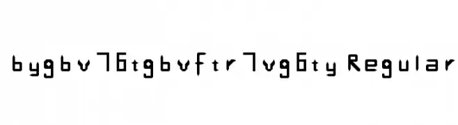 bygbv76tgbvftr7vg6ty Regular  Frei Schriftart Herunterladen