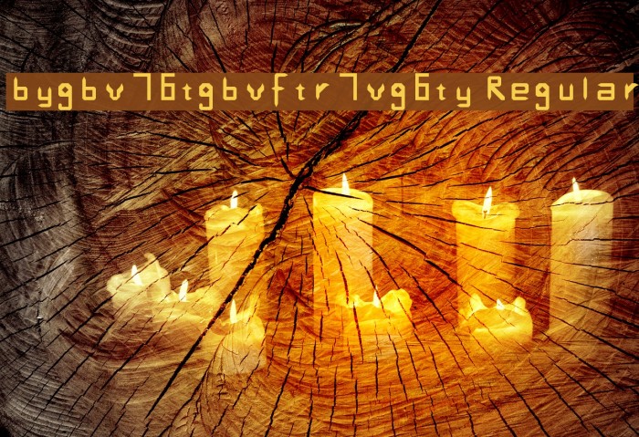 bygbv76tgbvftr7vg6ty Regular Font examples