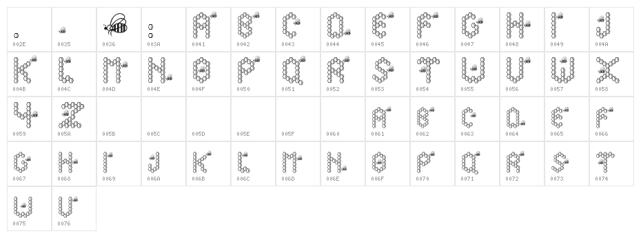 BzzzBee Character Map