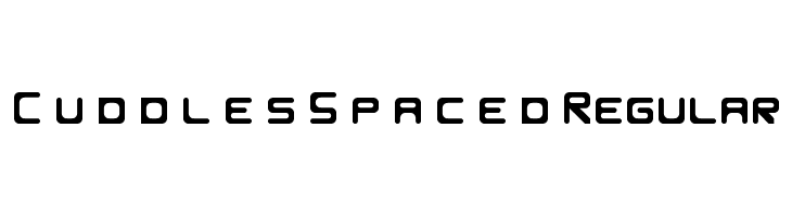 C u d d l e s S p a c e d Regular फ़ॉन्ट
