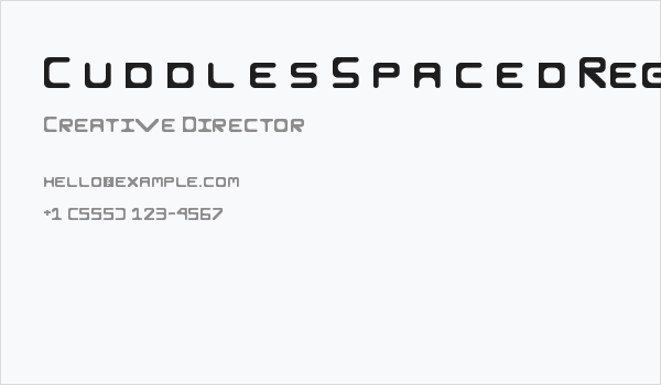 C u d d l e s S p a c e d Regular Business Card