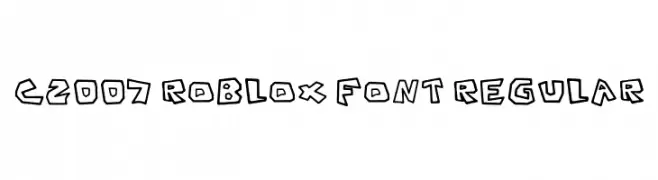 C2007 Roblox Font Regular  Frei Schriftart Herunterladen