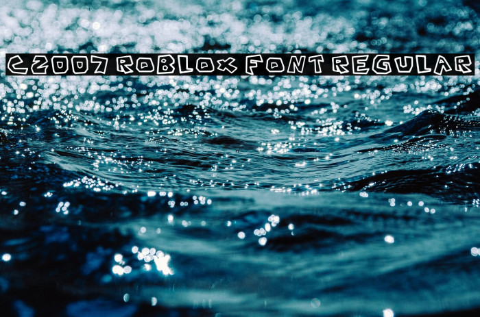 C2007 Roblox Font Regular Example 3