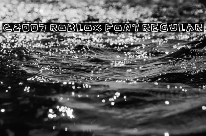 C2007 Roblox Font Regular फ़ॉन्ट examples