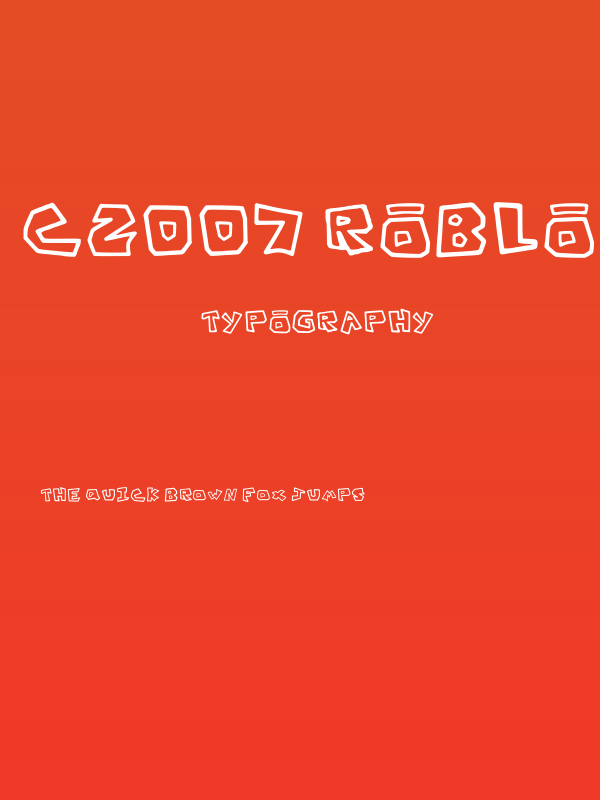 C2007 Roblox Font Regular Poster