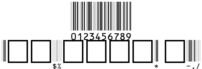 C39HrP48DhTt Font OTHER CHARS