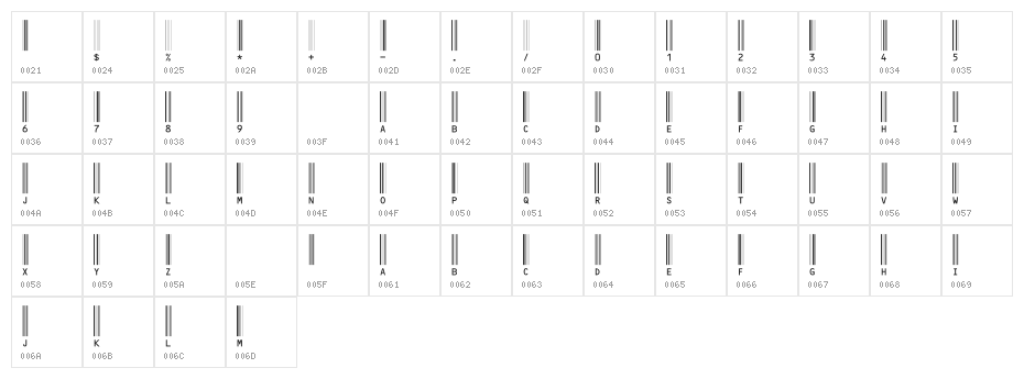 C39HrP48DhTt Character Map