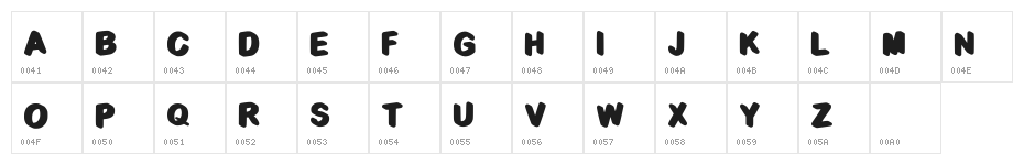 C3d Rounded Demo Regular Character Map