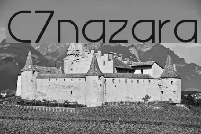 C7nazara Schriftart examples