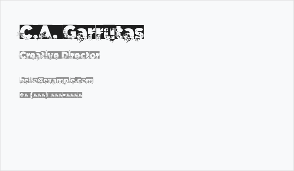 C.A. Garrutas Business Card