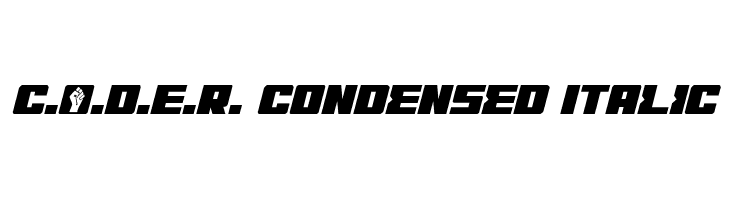 C.O.D.E.R. Condensed Italic Schriftart