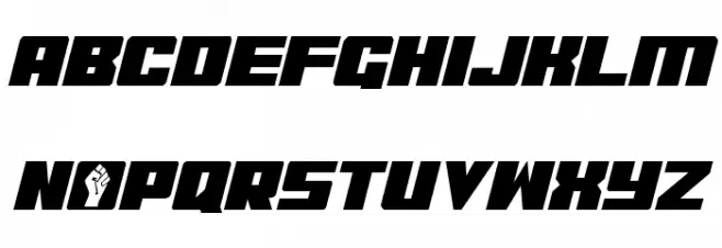 C.O.D.E.R. Condensed Italic 字体 大写