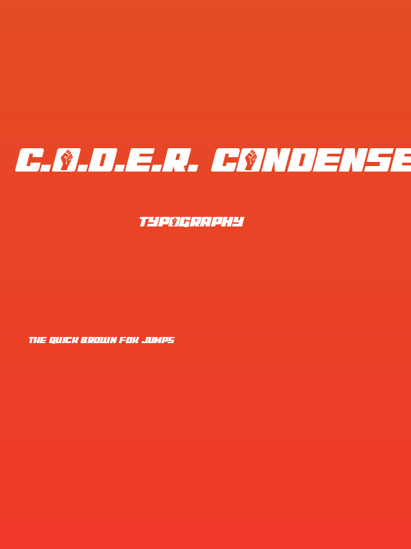 C.O.D.E.R. Condensed Italic Poster