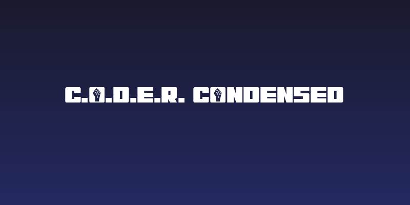 C.O.D.E.R. Condensed Social Header