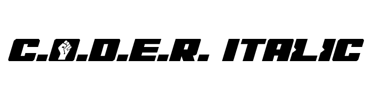 C.O.D.E.R. Italic  Descarca Fonturi Gratis
