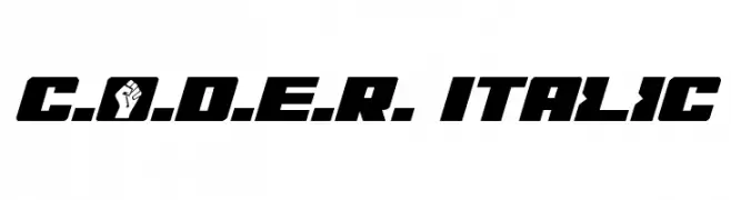 C.O.D.E.R. Italic  Frei Schriftart Herunterladen