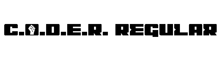 C.O.D.E.R. Regular  フリーフォントのダウンロード