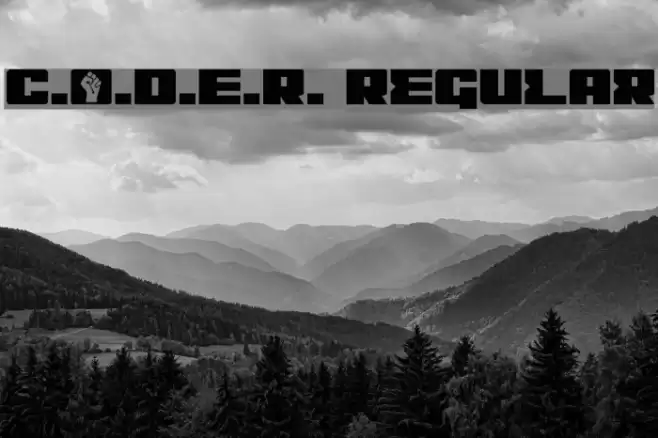 C.O.D.E.R. Regular Font examples