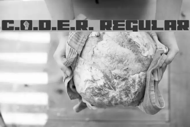 C.O.D.E.R. Regular Font examples