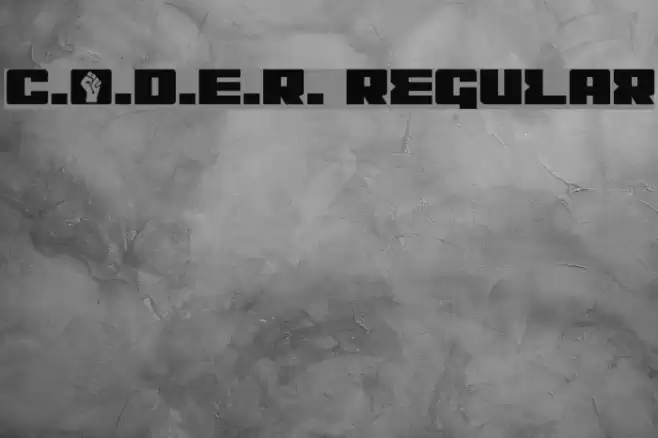 C.O.D.E.R. Regular Font examples