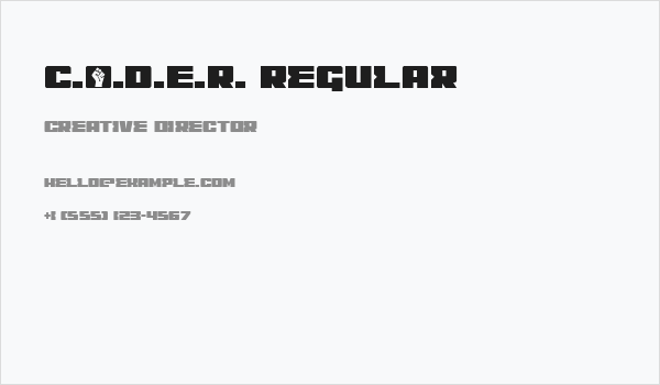 C.O.D.E.R. Regular Business Card