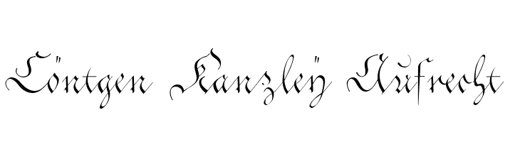 Cöntgen Kanzley Aufrecht  Frei Schriftart Herunterladen