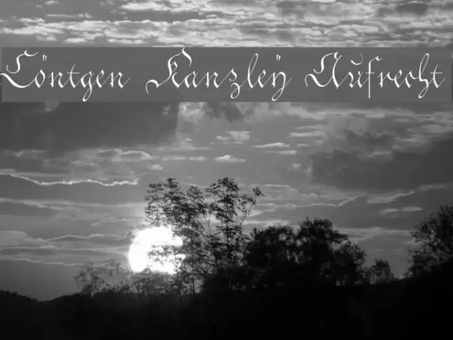 Cöntgen Kanzley Aufrecht Font examples