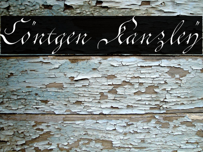 Cöntgen Kanzley Font examples