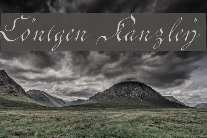 Cöntgen Kanzley Font examples