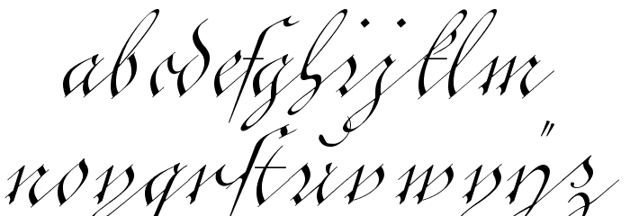 Cöntgen Kanzley Font LOWERCASE
