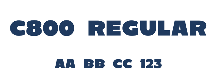 C800 Regular Font Preview