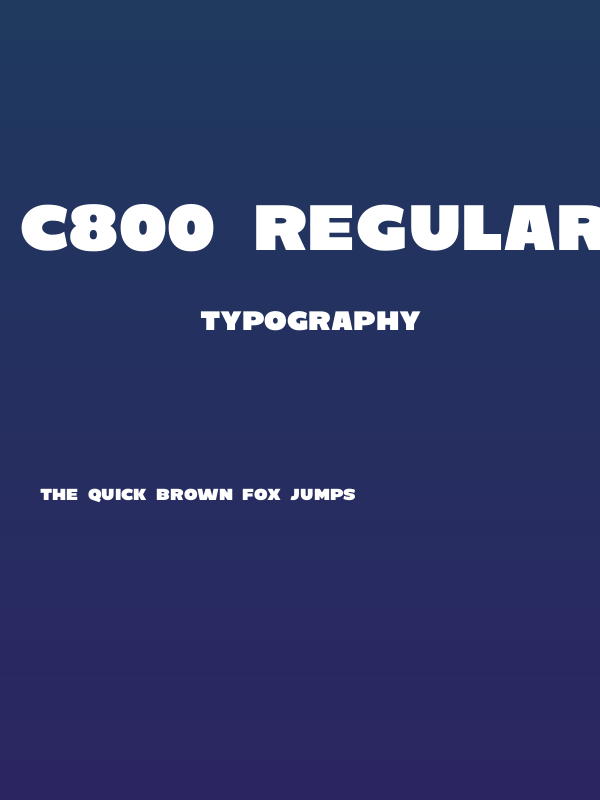 C800 Regular Poster