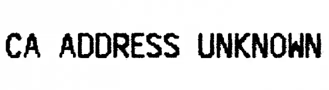 CA Address Unknown  免费字体下载