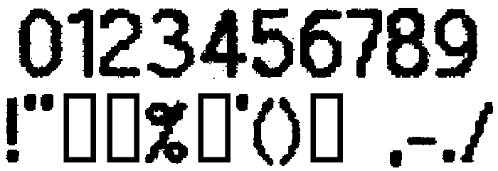 CA Address Unknown Font OTHER CHARS