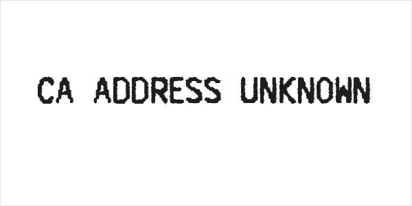 CA Address Unknown Logo