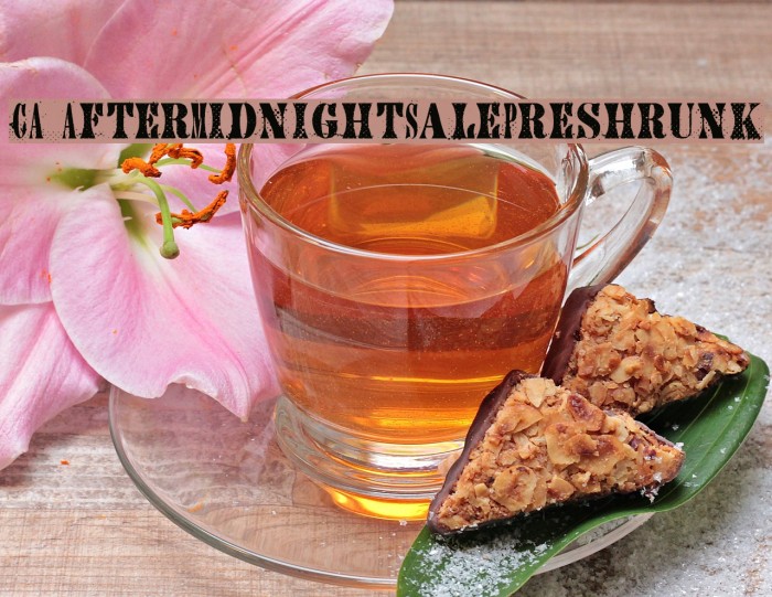 CA AfterMidnightSalePreshrunk Font examples
