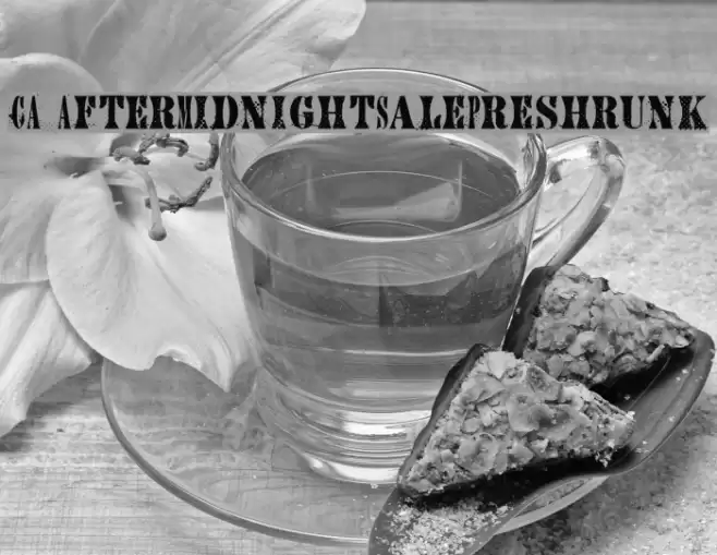 CA AfterMidnightSalePreshrunk フォント examples