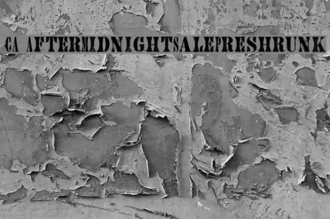 CA AfterMidnightSalePreshrunk フォント examples