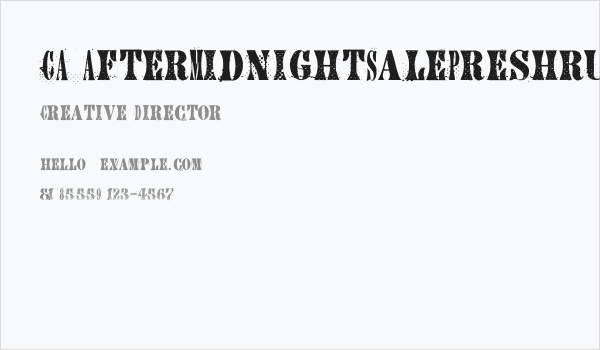 CA AfterMidnightSalePreshrunk Business Card
