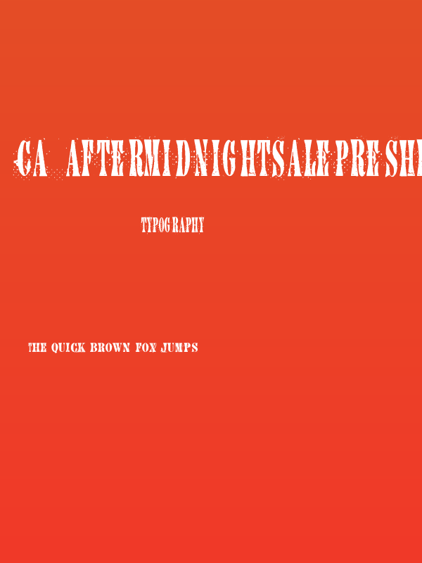 CA AfterMidnightSalePreshrunk Poster