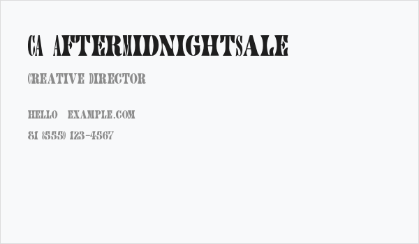CA AfterMidnightSale Business Card
