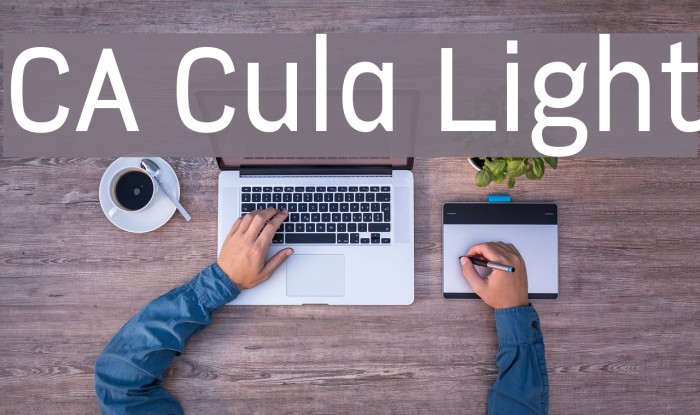 CA Cula Light Font examples